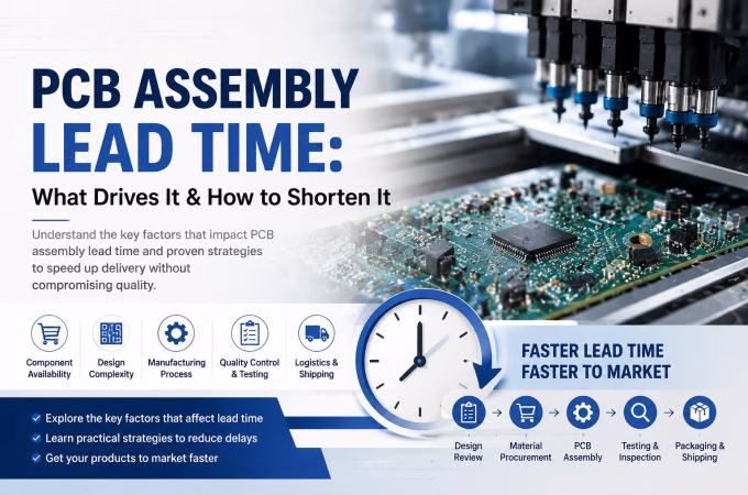PCB assembly lead time process showing factors affecting delivery speed and manufacturing timeline